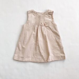 Zara Ivory corduroy dress EUC 6-9 months